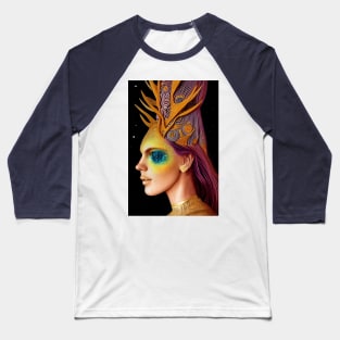 All That Glitters - Cosmic Goddess Portrait Baseball T-Shirt